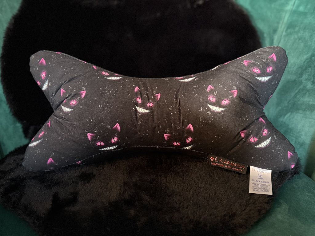Leseknochen XXL Grinsekatze Schwarz-Pink