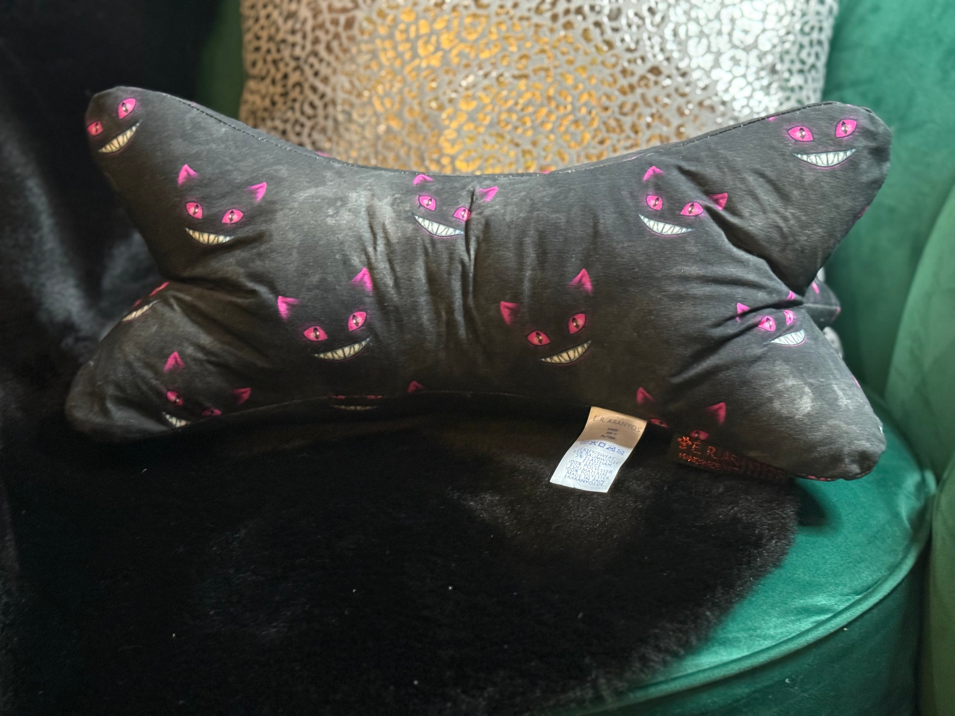 Leseknochen XXL Grinsekatze Pink & Grau