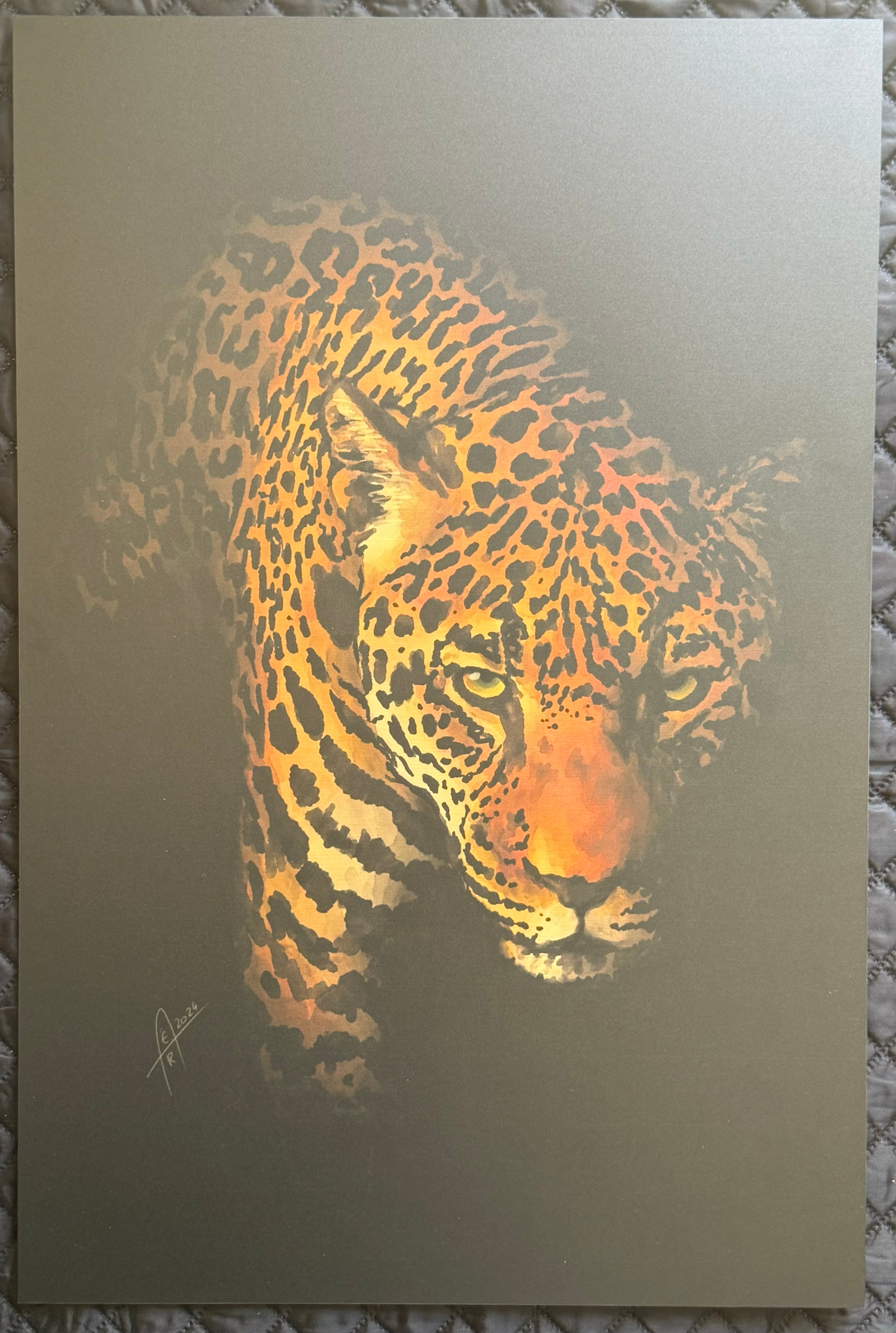 Kunstdruck Jaguar auf Alu Dibond 40x60