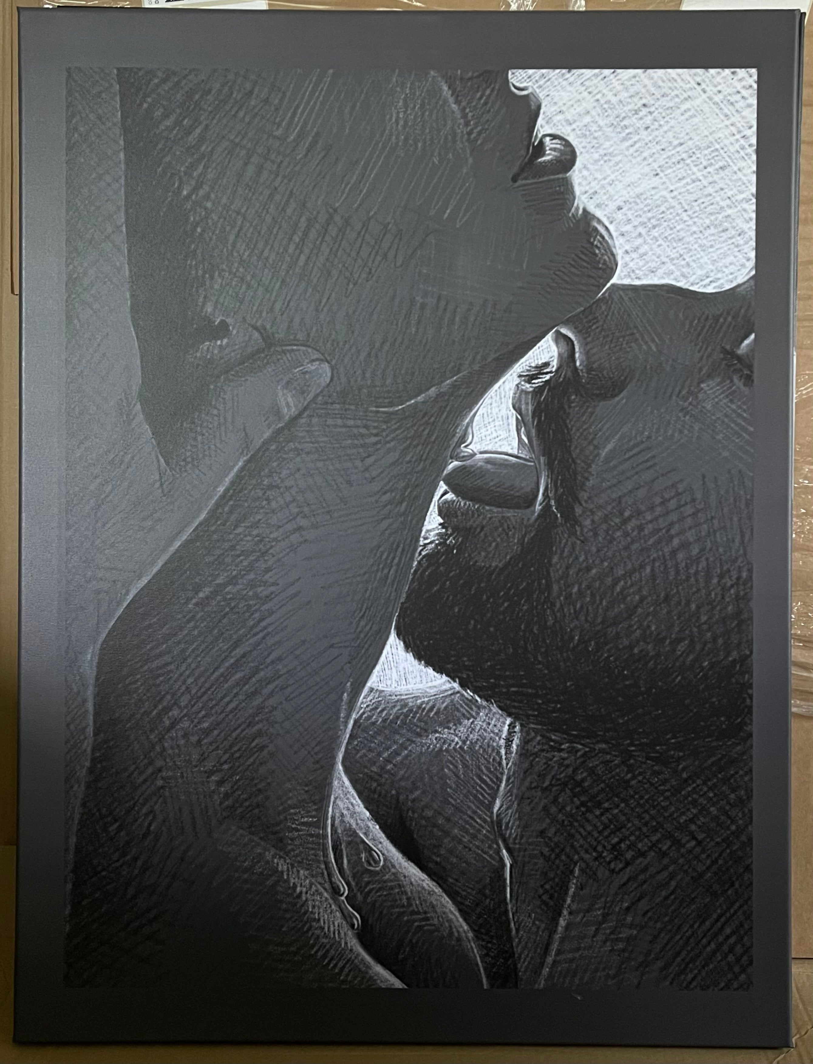 Kunstdruck Paar unter der Dusche auf Leinwand 60x80