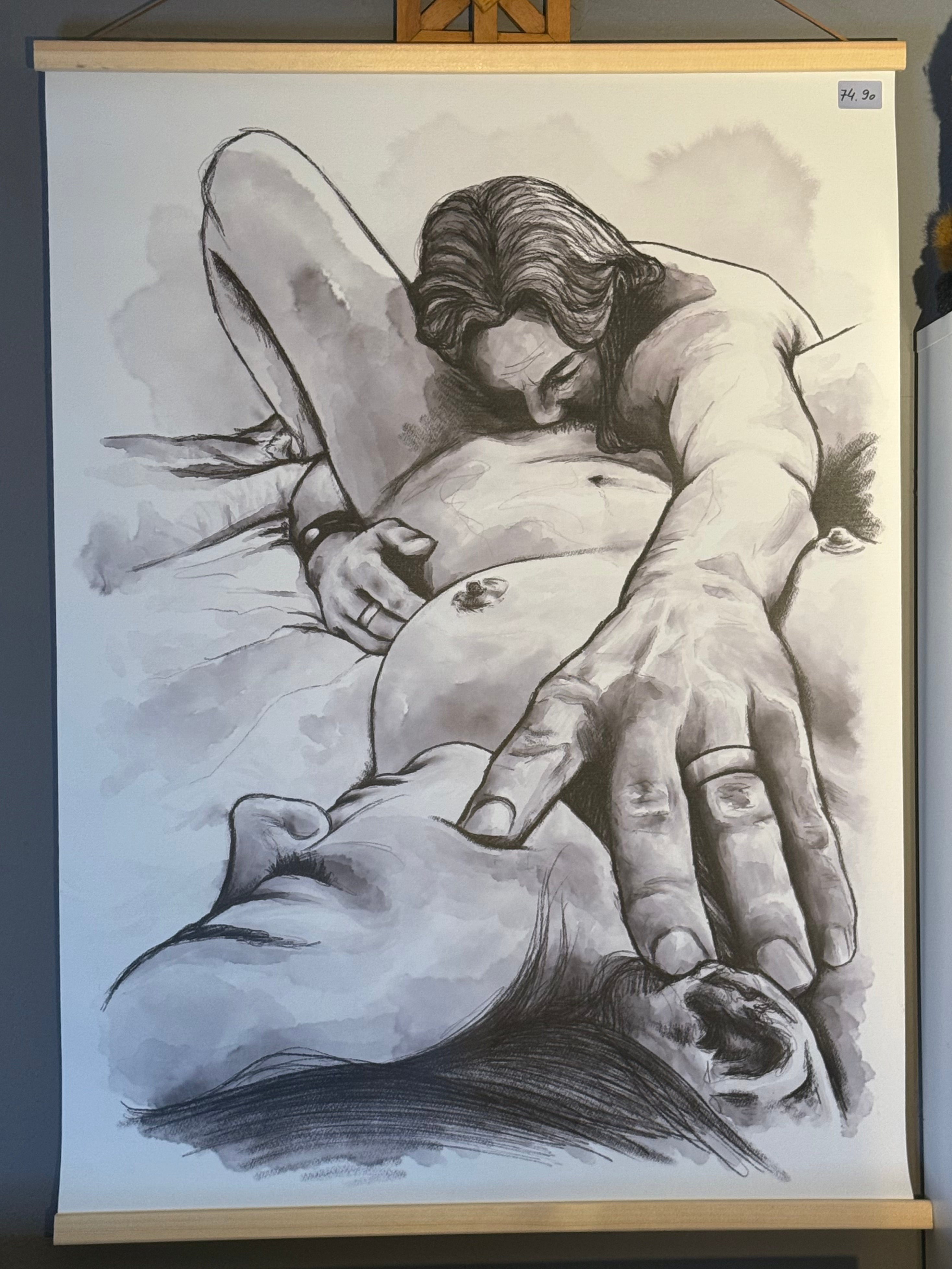 Kunstdruck auf Retro-Leinwand 60 x 80 cm