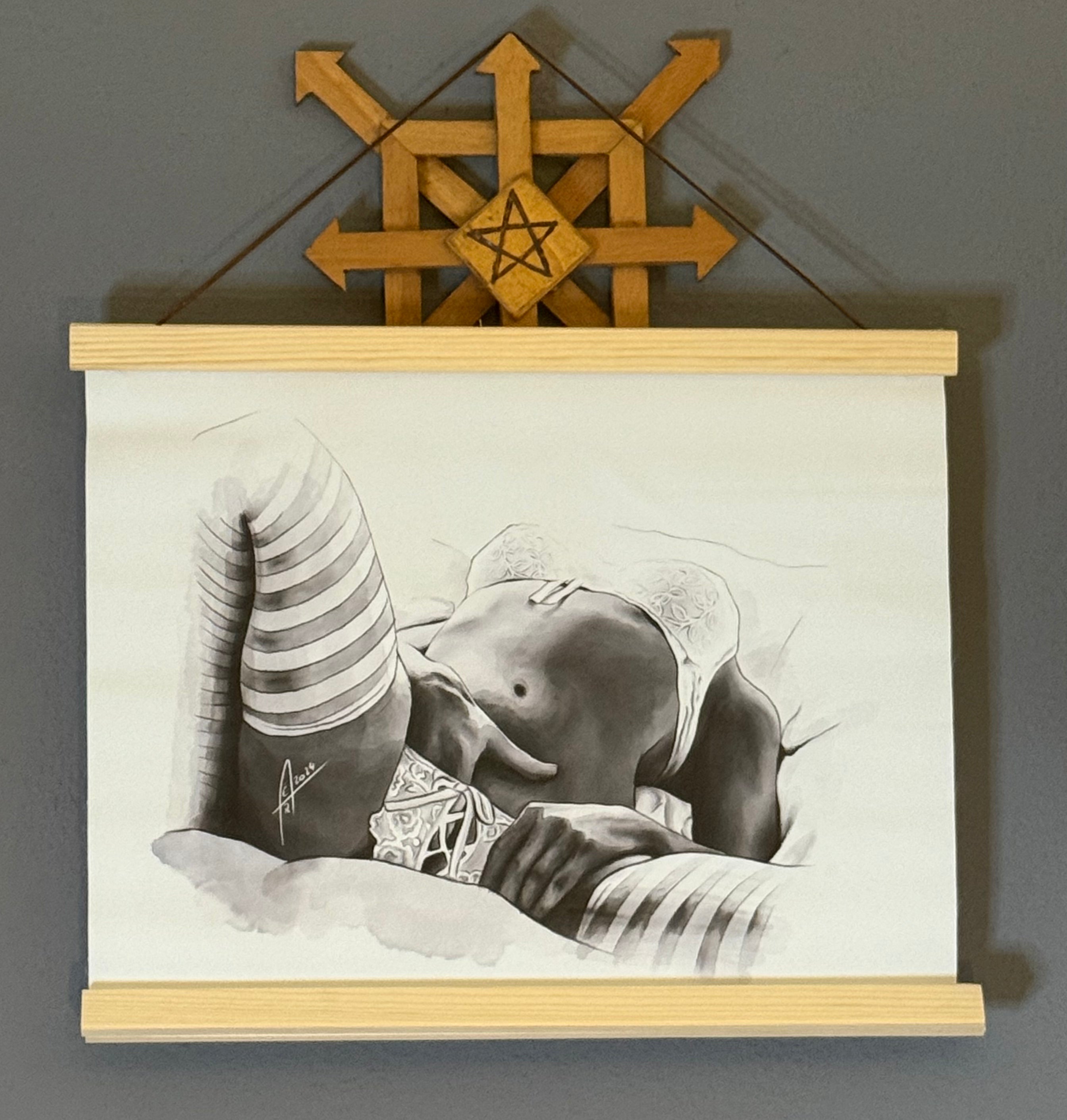 Kunstdruck Selflove auf Retro-Leinwand 30 x 40 cm