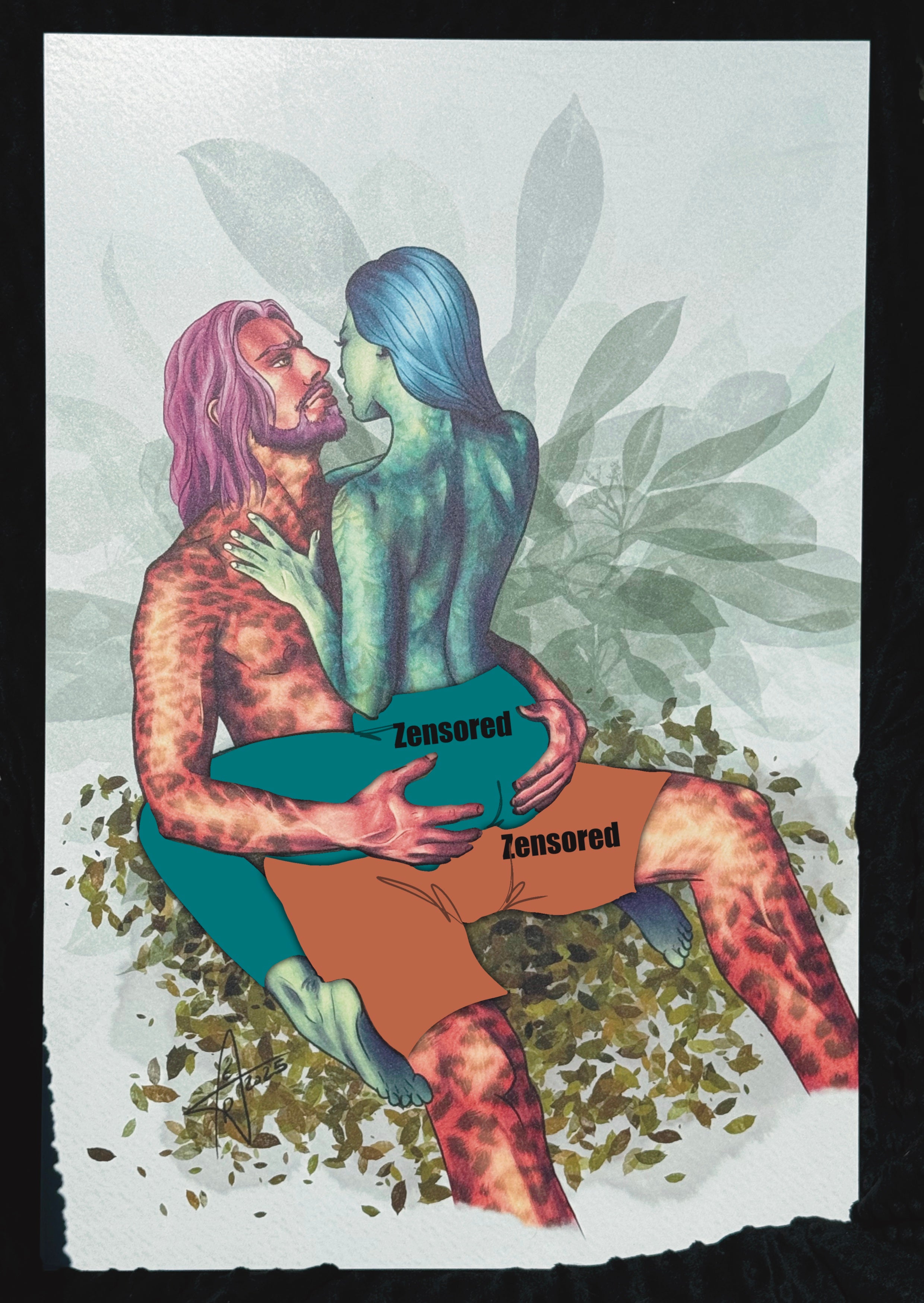 Kunstdruck Jungle auf Alu Dibond 40x60