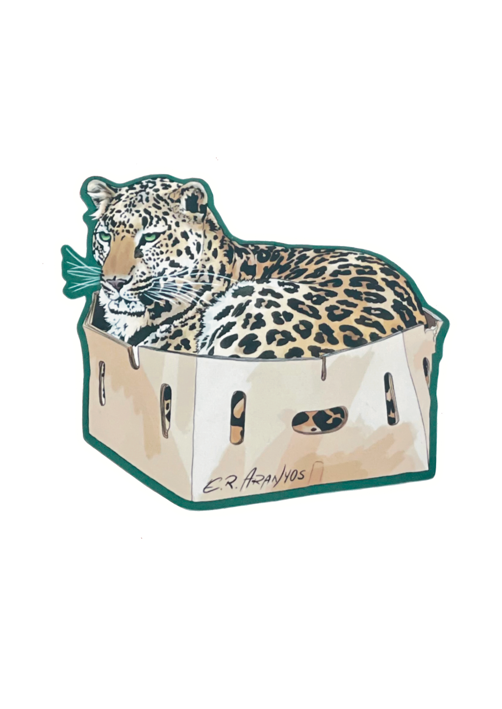 Sticker Jaguar im Karton