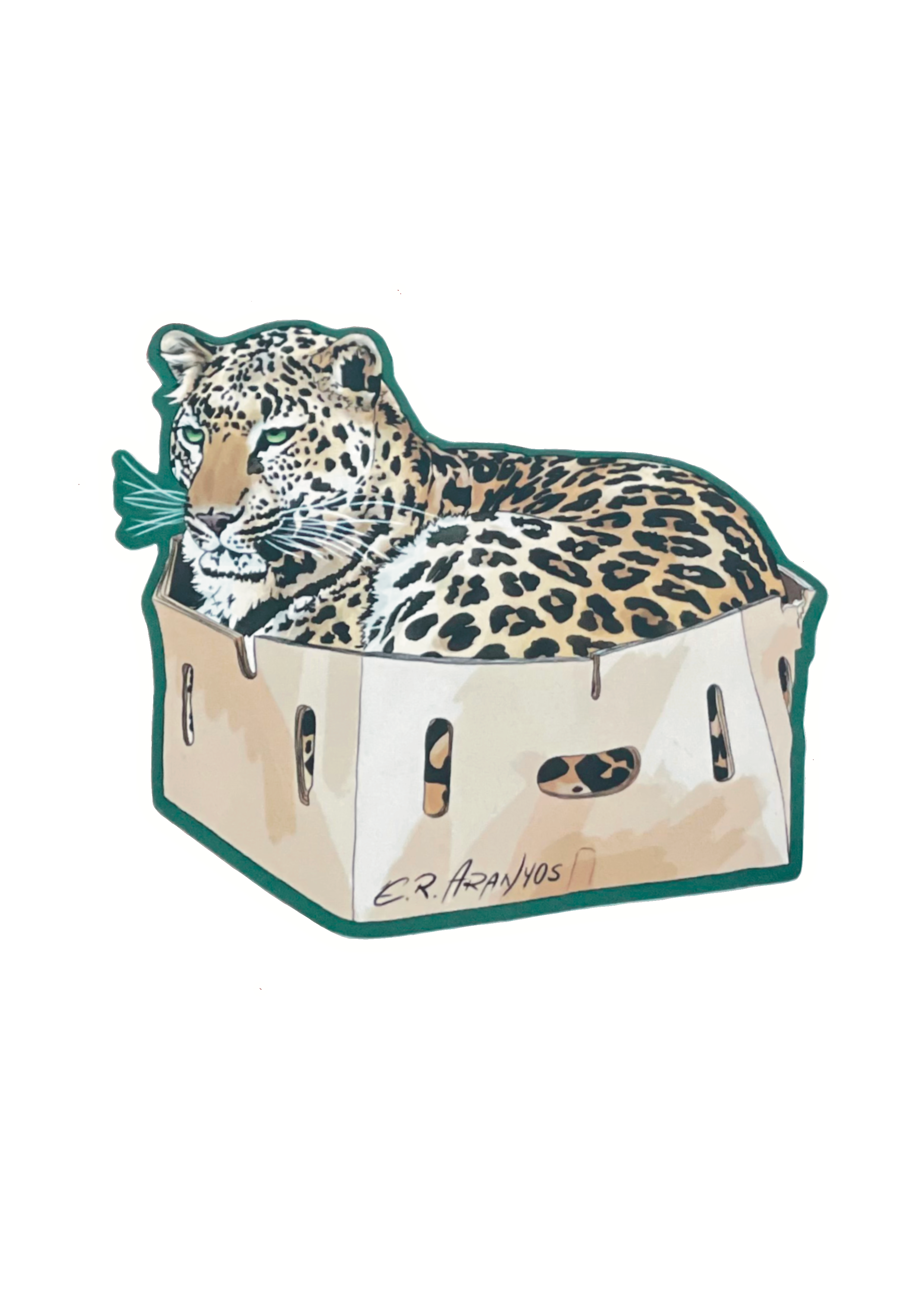 Sticker Jaguar im Karton