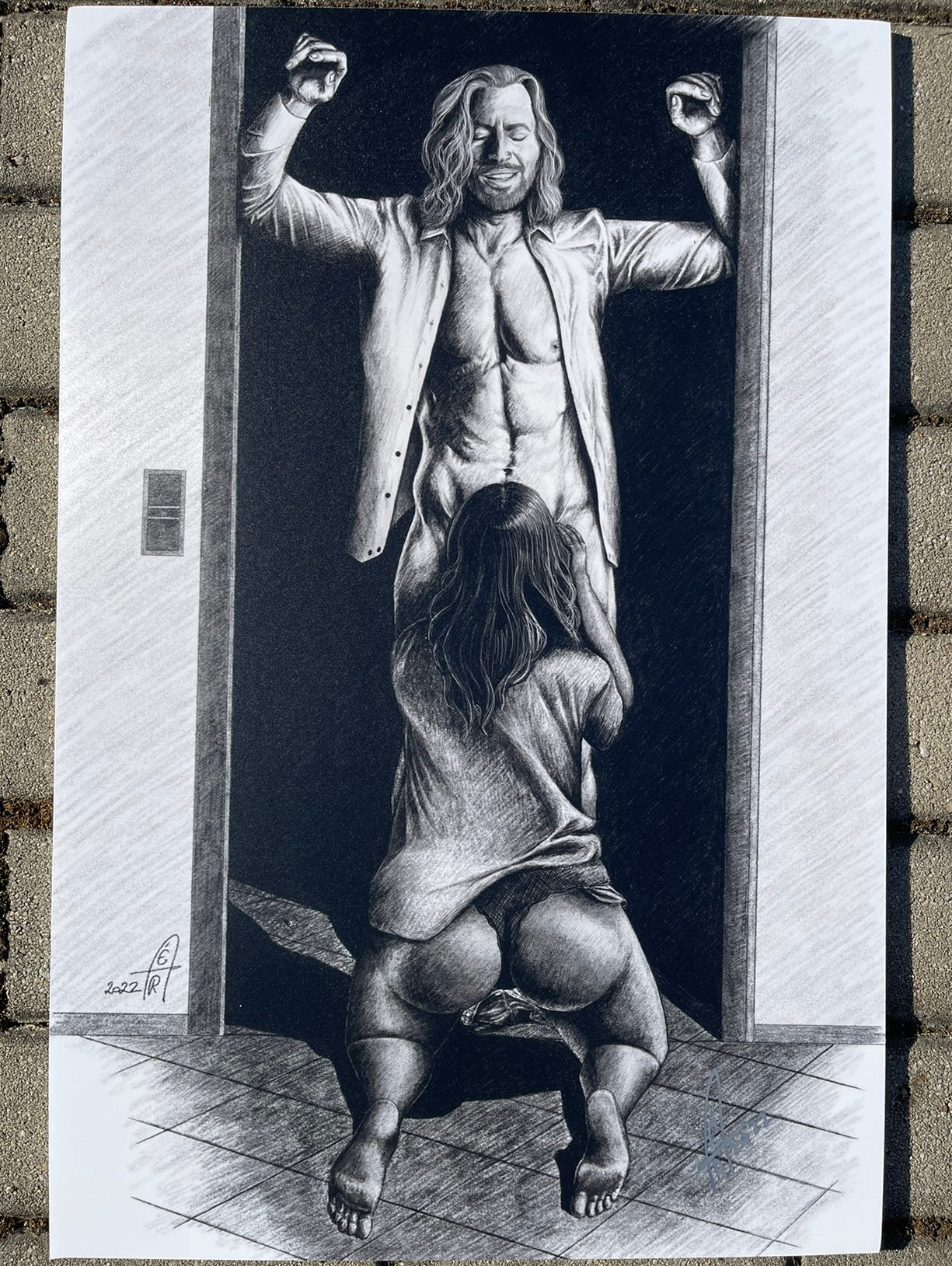 Kunstdruck Zeckensuche auf Ferox LIMITIERT 40x60
